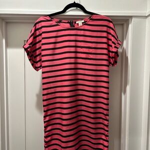 Caslon Black & Pink Striped Shift Dress - XS